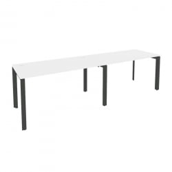 Рабочая станция на П-образном м/к ОНИКС О.МП-РС-2.3.7 Белый Бриллиант/Антрацит / ONIX O.MP-RS-2.3.7