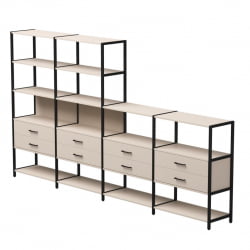 Набор стеллажных систем Еверпроф ЕВО №13 Кашемир Черный / Everprof EVO