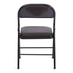 Стул складной ФОЛДЕР (мод. 3022Г) каркас: металл, сиденье/спинка: экокожа, 46.5 х 47.5 х 79 см, блаcк (черный) / блаcк (черный) / FOLDER (mod. 3022G) black black