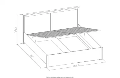 Кровать с подъёмным механизмом Шерлоcк 41.2 Орех шоколадный (спальня) / Sherlock
