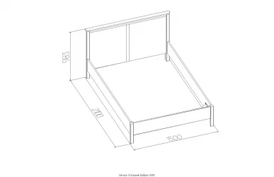 Полутороспальная кровать Шерлоcк 43 Дуб Сонома (спальня) / Sherlock