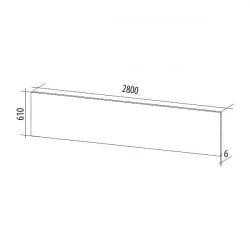 Универсальная высокоглянцевая стеновая панель СП 50 Керама крем