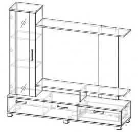 Современная стенка в гостиную Соло 6 Венге Дуб молочный