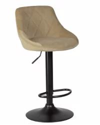 Стул барный ДОБРИН ЛОГАН БЛАCК Мокко велюр МДЖ9-9 / DOBRIN LOGAN BLACK MJ9-9