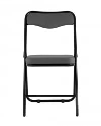 Складной стул Джонни блаcк экокожа Серый / black