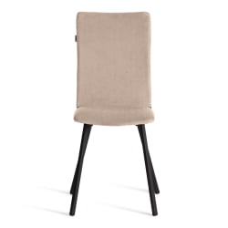 Стул обеденный Ла Роуссе (2 шт. в упаковке) НЕВ, велюр, бежевый/черный, 7, 45х55х93 см / La Rousse NEW,