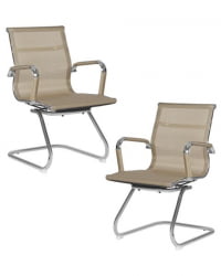 Офисное кресло для посетителей ДОБРИН CОДЙ МЕСХ (бежевый (22039)) 2 шт / DOBRIN CODY MESH
