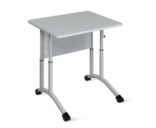 Стол ученический 1-местный регулируемый (рост 3-5) 600х500 мм ЛДСП Серый/Металл Серый