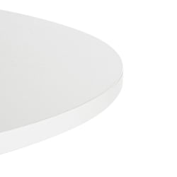 Круглый стол УРАНУС ЛДСП/металл, 90кс90кс77 см, Белый/Черный / URANUS 90x90x77