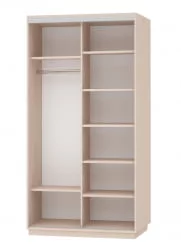 Шкаф-купе с фотопечатью Экспресс Дуо 1200х2200х Сакура/Белый снег / 1200х2200h