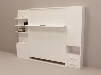 Кровать-трансформер Смарт 1 с полками 1400 левый Венге