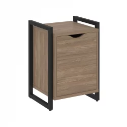 Тумба на регулируемых опорах с распашным фасадом ЛОФТ ВР.Л-Т2.О Металл черный Дуб Аризона / LOFT VR.L-T2.O