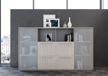 Шкаф средний с ящиками Атлас НЗ-0316.ЙН.ЙН Ясень Наварра / Atlas NZ-0316.YN.YN