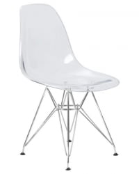 Стул обеденный ДОБРИН ДСР CАСПЕР (ножки хром, цвет прозрачный) 4 шт / DOBRIN DSR CASPER