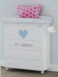 Комод в детскую Микуна Вондерфул пеленальный Б-970 вхите/блуе / Micuna Wonderful B-970 white/blue