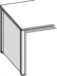 Боковая декоративная панель для столов руководителя шириной 880 мм Чарисма CХТСП7570 Орех лион / Charisma CHTSP7570