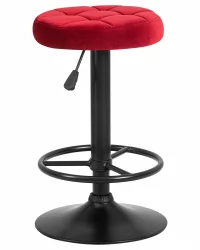 Табурет барный ДОБРИН БРУНО БЛАCК велюр Бордовый  МДЖ9-43 / DOBRIN BRUNO BLACK MJ9-43