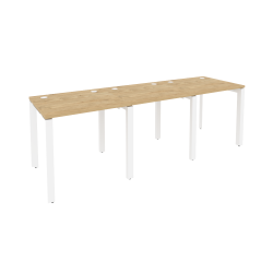 Рабочая станция на П-образном м/к ОНИКС О.МП-РС-3.0.7 Тиквуд Светлый/Белый / ONIX O.MP-RS-3.0.7