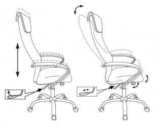 Кресло руководителя Бюрократ CХ-607СЛ/БЛАCК / CH-607SL/BLACK