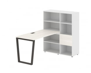 Рабочая станция ЕДИС ЕВРСТ 1113 Ясень Траун Мокко Белый / EDIS EVRST