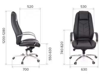 Кресло руководителя Дрифт Лукс М кожа Коричневый / Drift Lux M