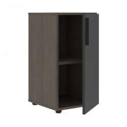 Шкаф-колонка с глухой малой дверью (правый) ВЕЛИОН ВЛCС 40.1 Р Яшма черный Дуб Сильвер / VELION VLCS R