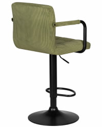 Стул барный ДОБРИН КРУГЕР АРМ БЛАCК (зеленый вельвет (ЛАР-Е2041-7)) / DOBRIN KRUGER ARM BLACK (LAR-E2041-7))