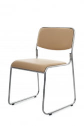 Кресло Никс РCХ ОМКЛ-02 Бежевый/Металл окрашенный Хром / Nix RCH OMKL-02