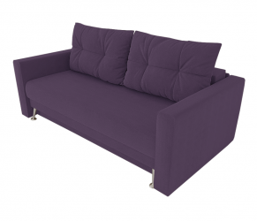 Диван Квадро с мягкими подлокотниками (Берхоусе) Цвет фасада: Бордо Велюто 25; Тип: Прямой; Материал фасада: Металл/Велюр / (Berhouse)