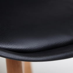 Стул ТУЛИП (мод. 73) / 1 шт. в упаковке дерево/пластик/ПУ, 48.5*52.5*83cм, черный / TULIP (mod. 48.5*52.5*83cм,