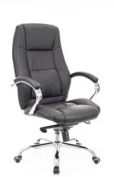 Кресло руководителя Крон М кожа Черный / Kron M