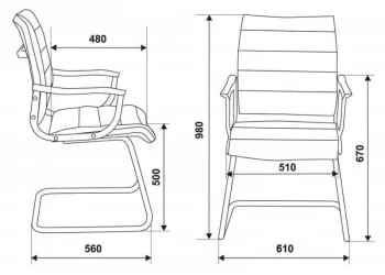 Кресло посетителя Бюрократ CХ-994АВ/Иворй (Б) / CH-994AV/Ivory