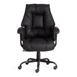 Кресло руководителя БРООКЛЙН кожзам, черный / BROOKLYN