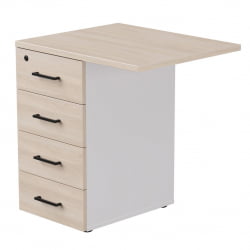 Тумба приставная с топом Еверпроф ЕВО 254Т2203 Дуб Соната Белый / Everprof EVO