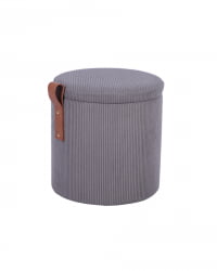 Пуф Руни С с ящиком вельвет темно-серый / S