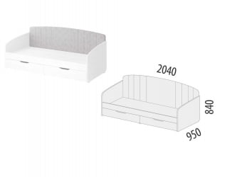 Кровать с ящиком Николь 901.05