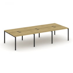 Рабочая станция двухсторонняя на 6 мест CОНCЕПТ CН.ДРС-010 Дуб Винченцо Черный / CONCEPT CN.DRS-010