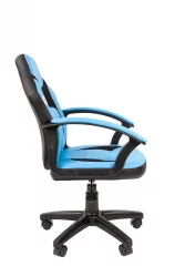 Детское кресло CХАИРМАН ТИН (КИДС) 110 черный пластик Черный-голубой / CHAIRMAN (KIDS)