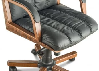 Кресло с высокой спинкой Бонн Д100 Черное 107 / D100