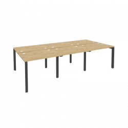 Рабочая станция на П-образном м/к ОНИКС О.МП-Д.РС-6.1.7 Тиквуд Светлый/Антрацит / ONIX O.MP-D.RS-6.1.7