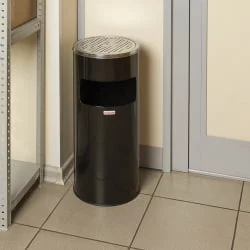 Урна с пепельницей ЛАИМА ПРОФЕССИОНАЛ 27 литров Черный / LAIMA PROFESSIONAL