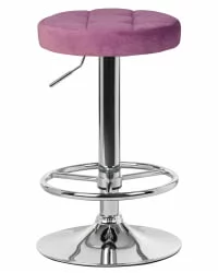 Табурет барный ДОБРИН БРУНО Пудрово-сиреневый велюр МДЖ9-52 / DOBRIN BRUNO MJ9-52