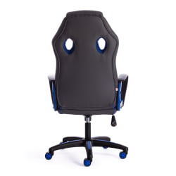 Кресло РАCЕР кож/зам/ткань, металлик/синий, 36/10 / RACER