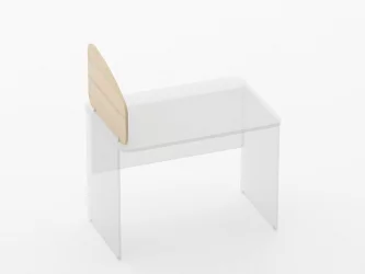 Экран разделительный Глассй 5.12.06 Бук светлый / Glassy