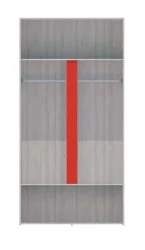 Красный шкаф Палермо Юниор 07 Белый глянец Ясень шимо светлый Красный