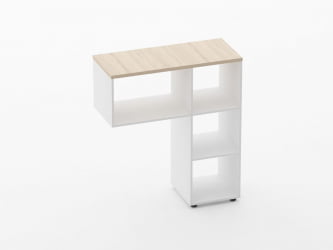 Стеллаж к столу Дека 9.06.10 Туя/Белый / Deka