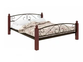 Кровать Вероника Лукс Плус 1200х2000 Коричневая / Lux Plus