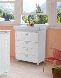 Детский комод Микуна Оcситане Б-1866 Вхите Грей Старс / Micuna Occitane B-1866 White Grey Stars