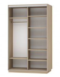 Шкаф-купе двухдверный Экспресс Дуо Медиум 1400х2200х Дуб сонома / 1400х2200h