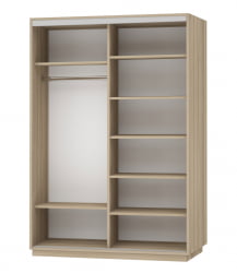 Шкаф-купе двухдверный Экспресс Дуо 1600х2200х Париж/Дуб сонома / 1600х2200h